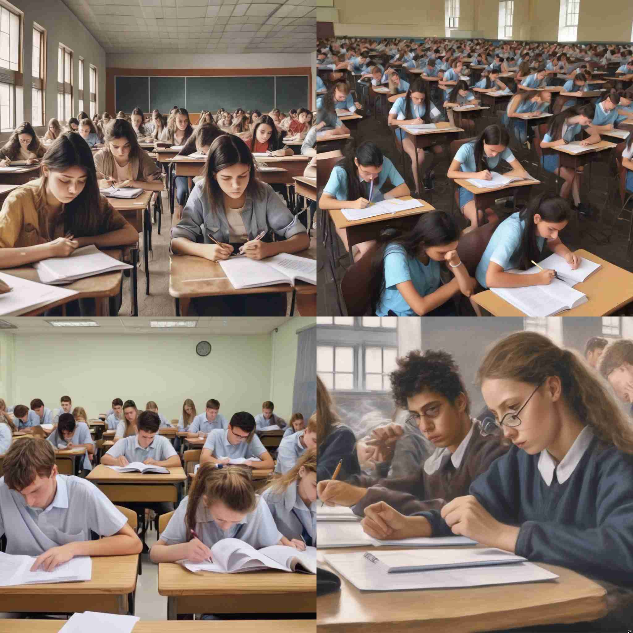 Students during an exam