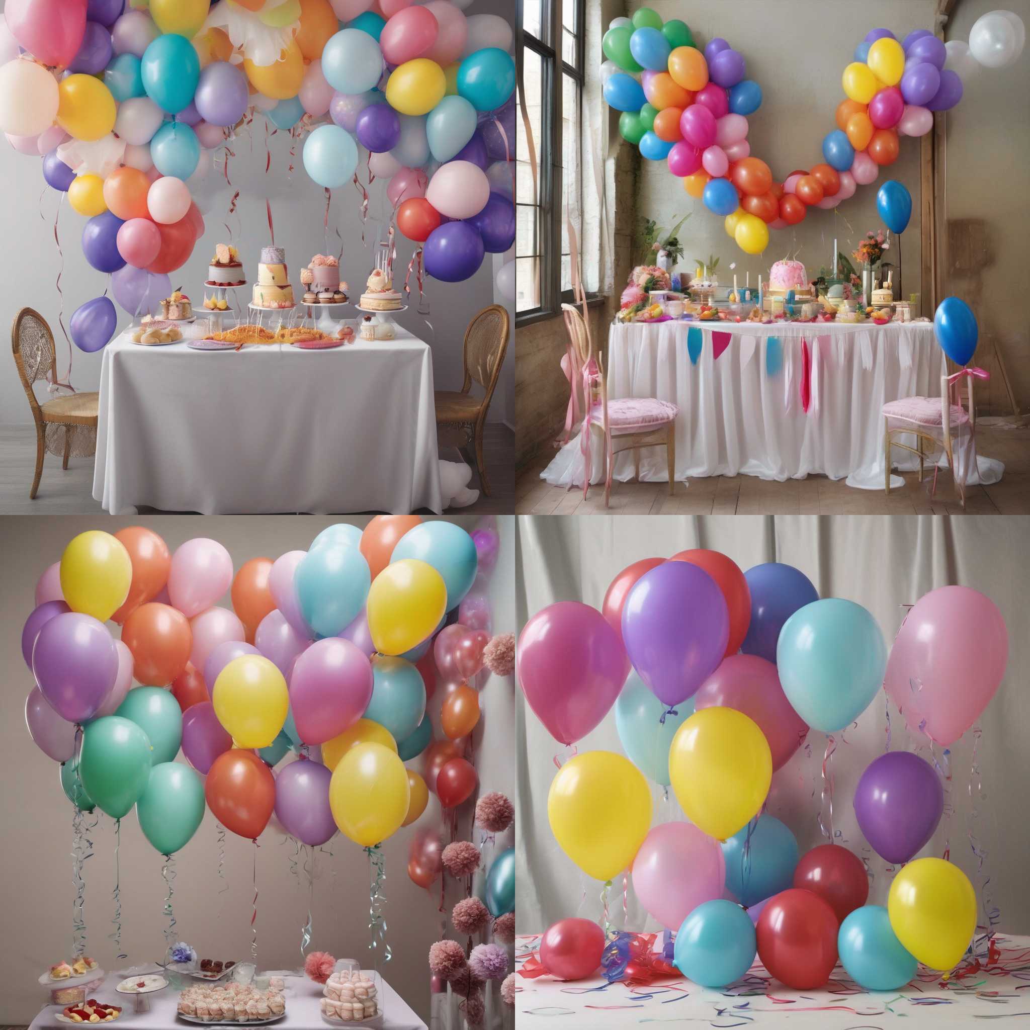 party balloons decorating a party