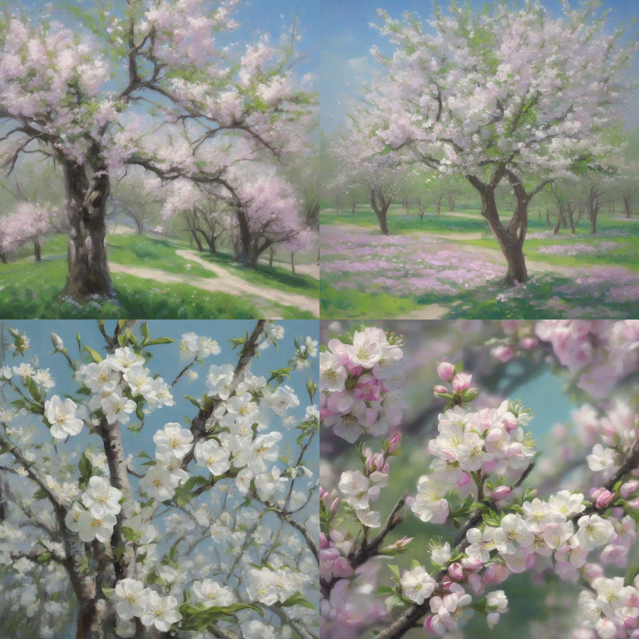 An apple tree in spring