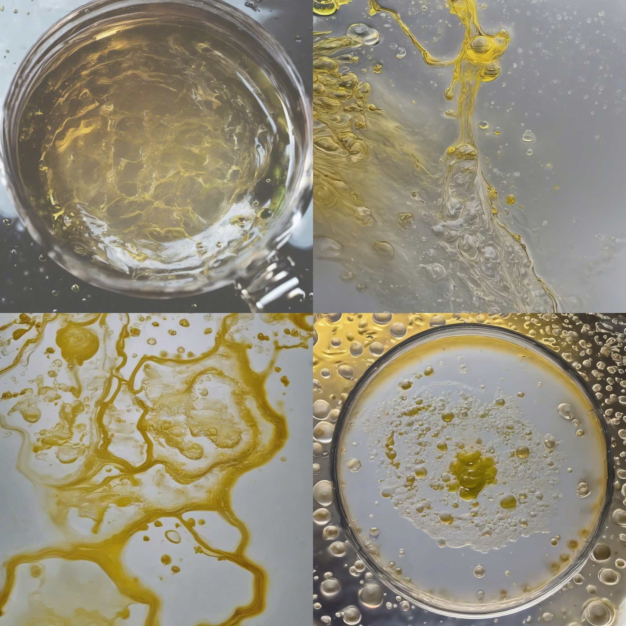 A cup of oil mixed with water