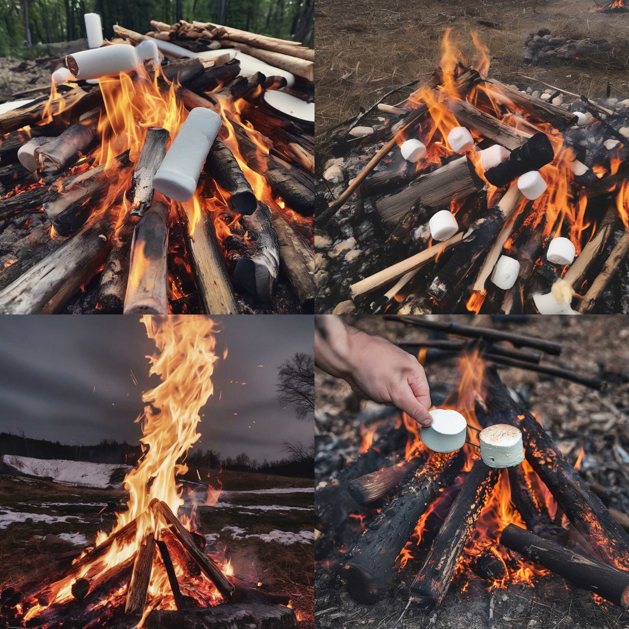 Marshmallow over a bonfire