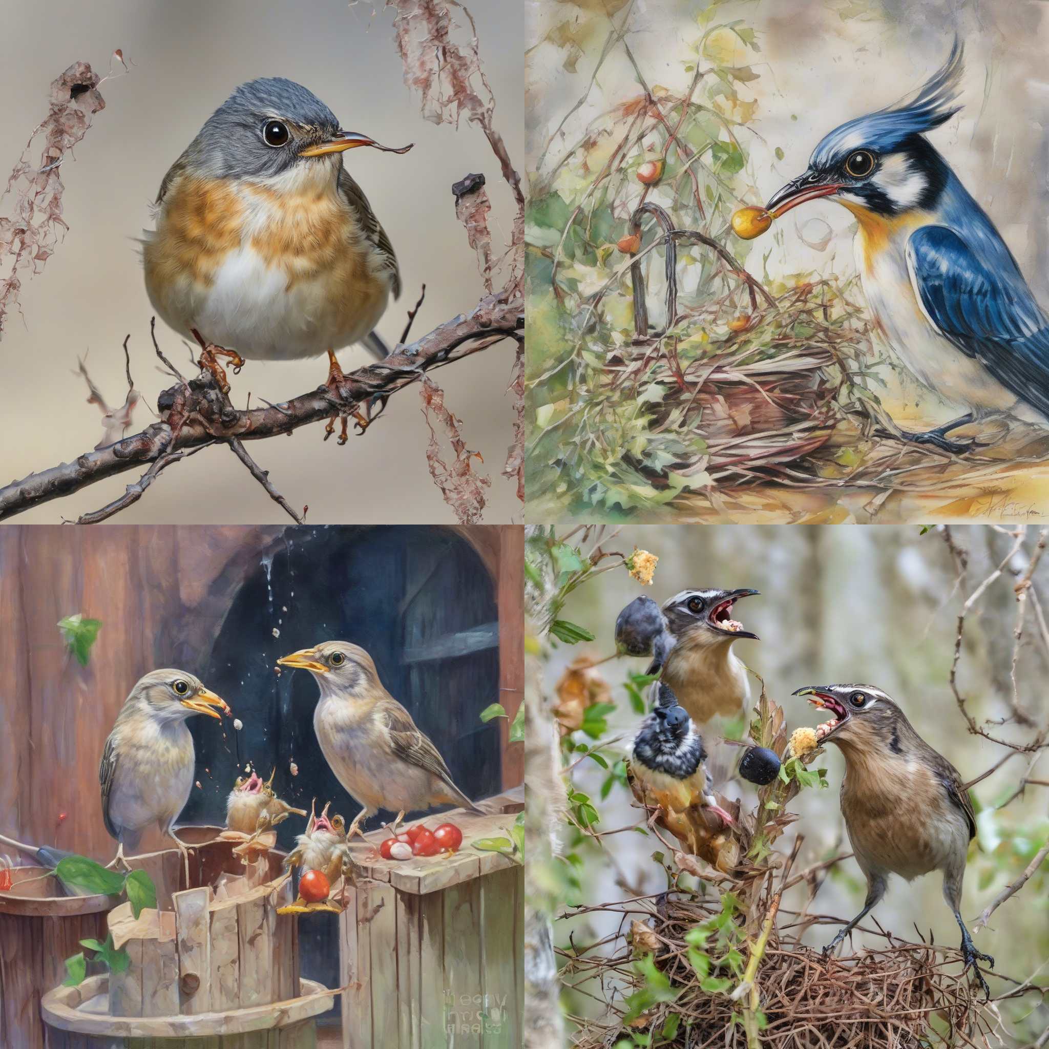 Hungry baby birds