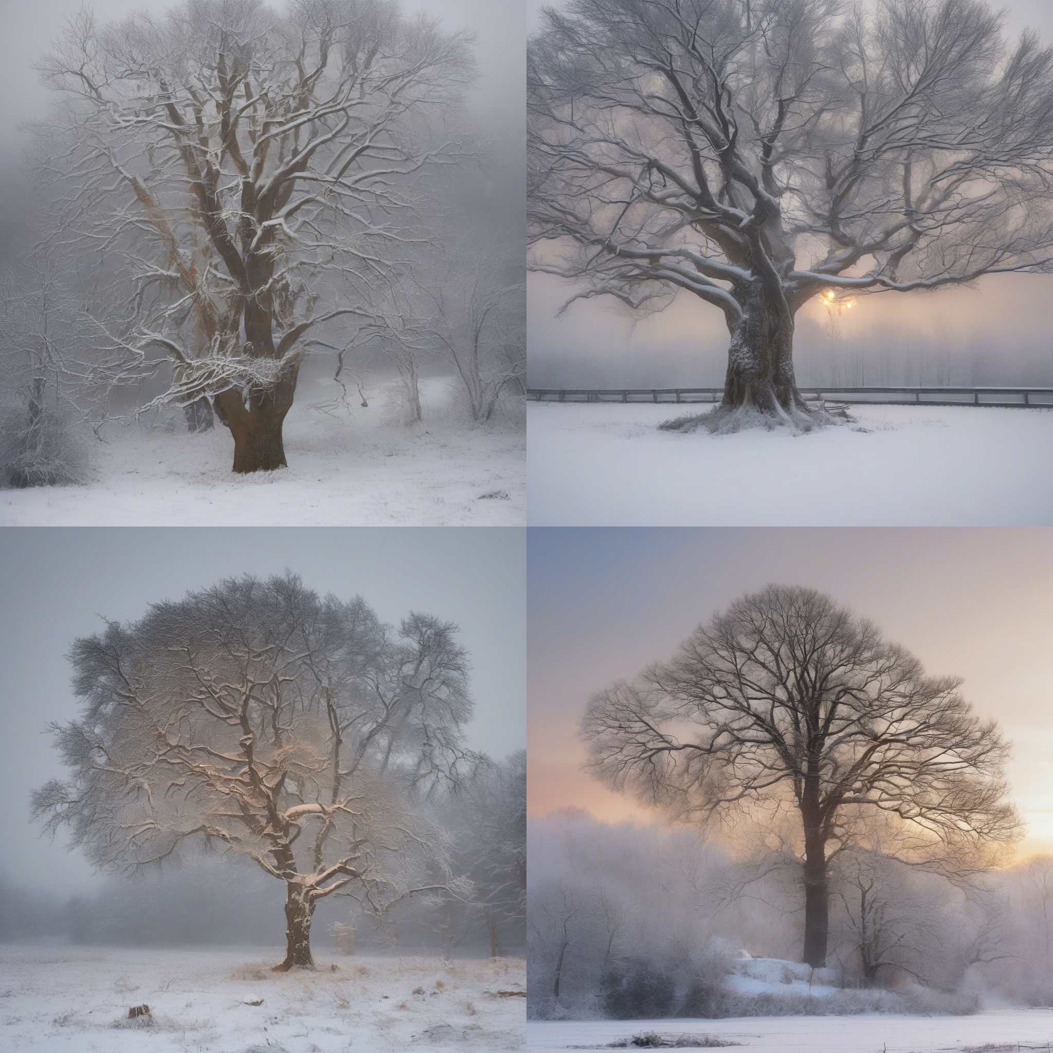 An oak tree in winter