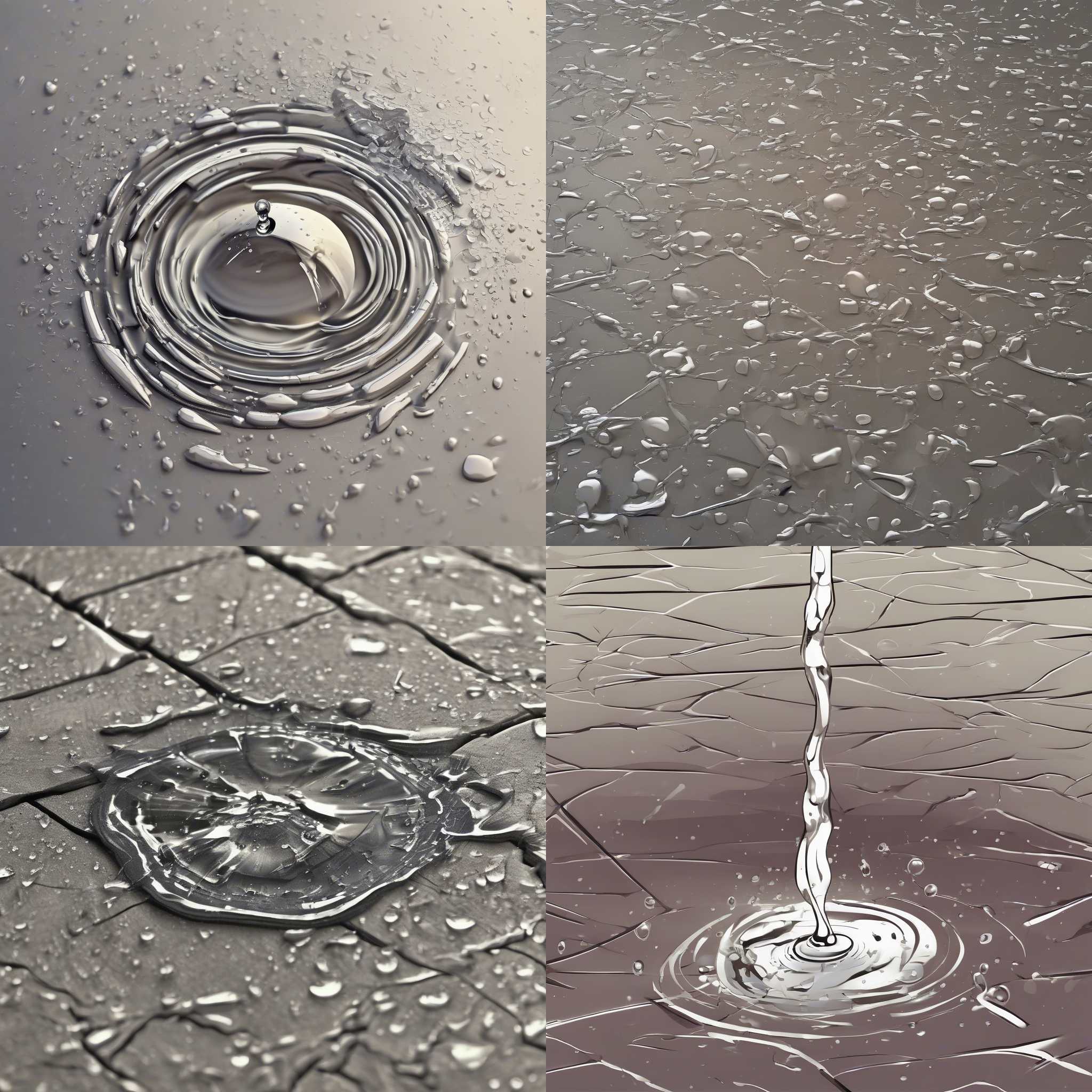 A glass of water dropped on the floor