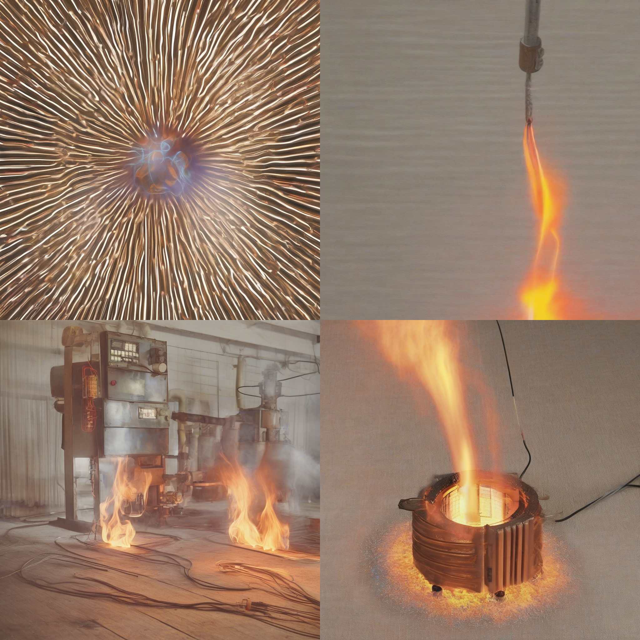 A heated metal rod