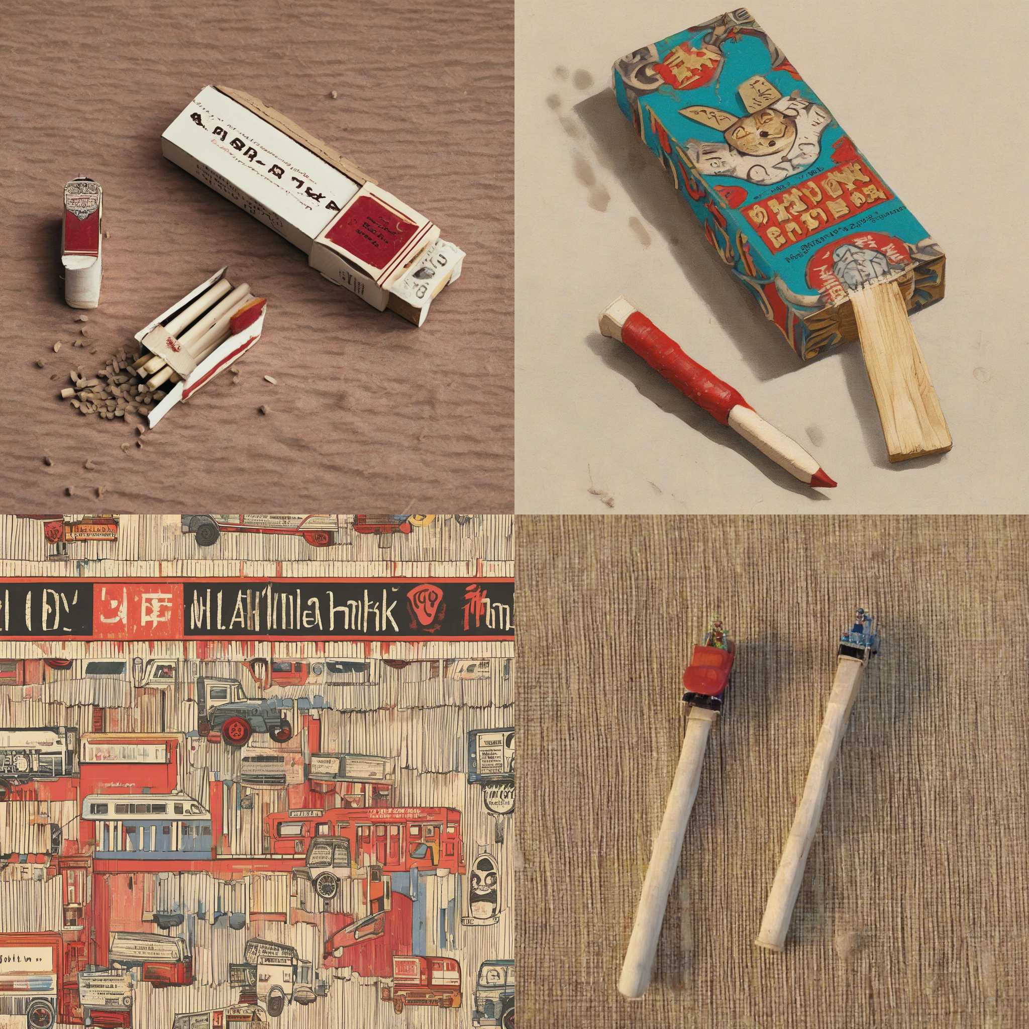 A matchstick struck against a matchbox