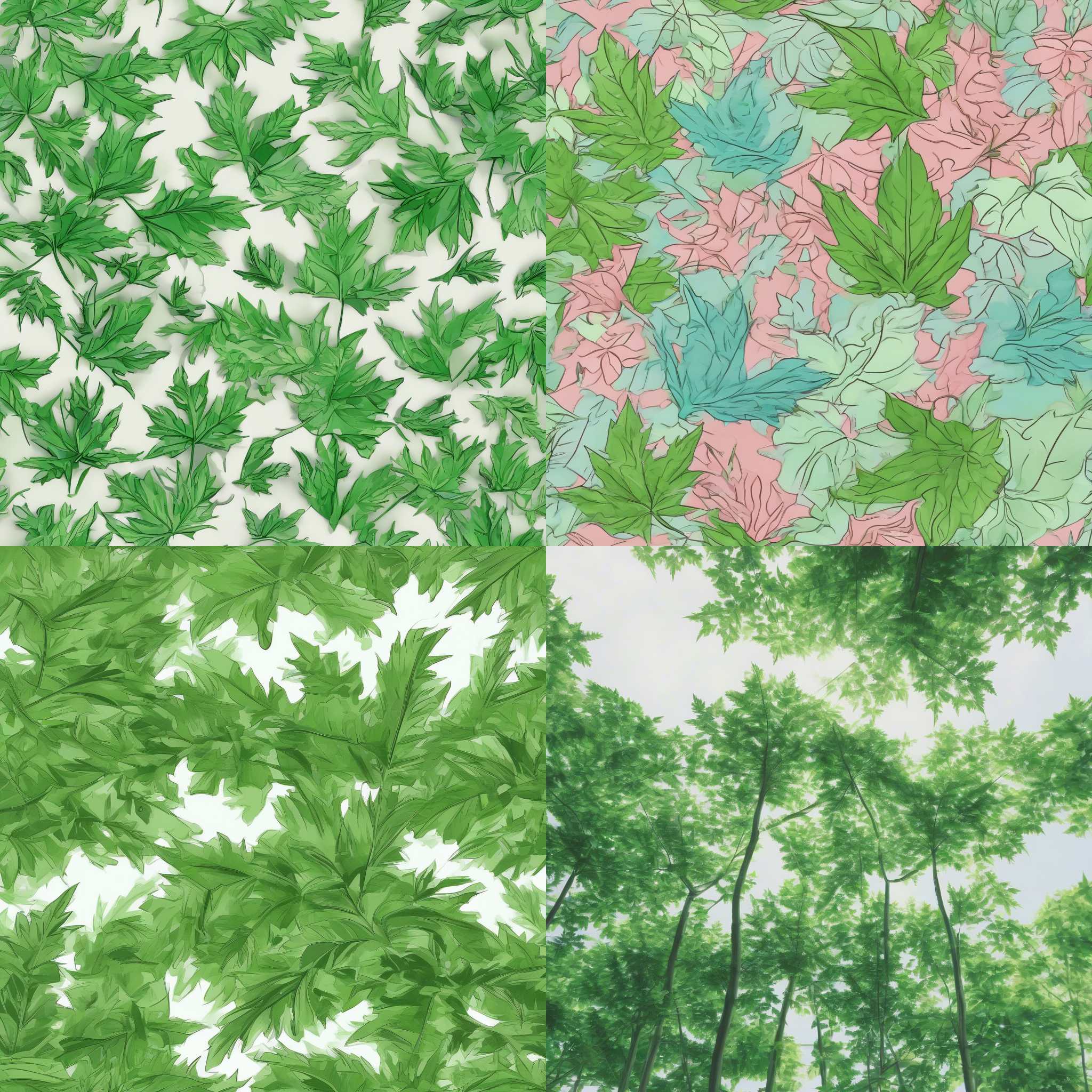 Maple leaves during summer