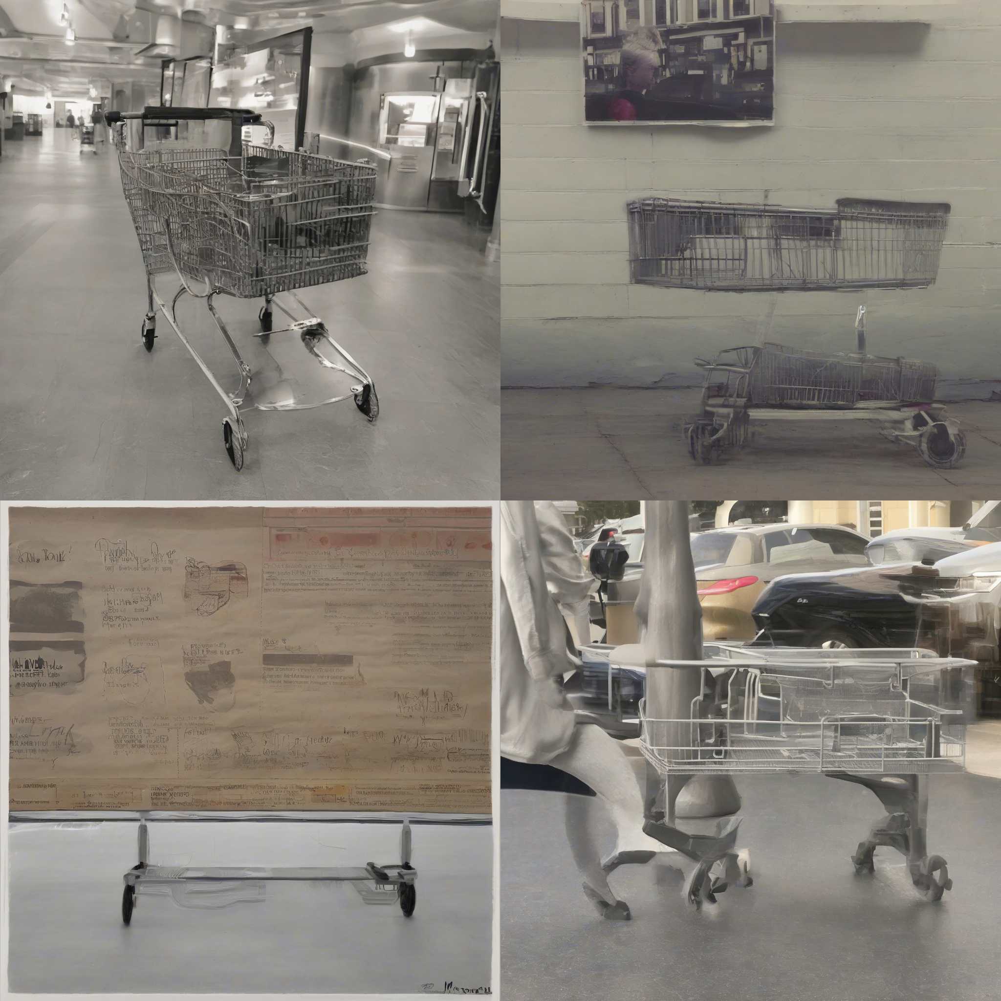 A shopper's cart before she buys anything