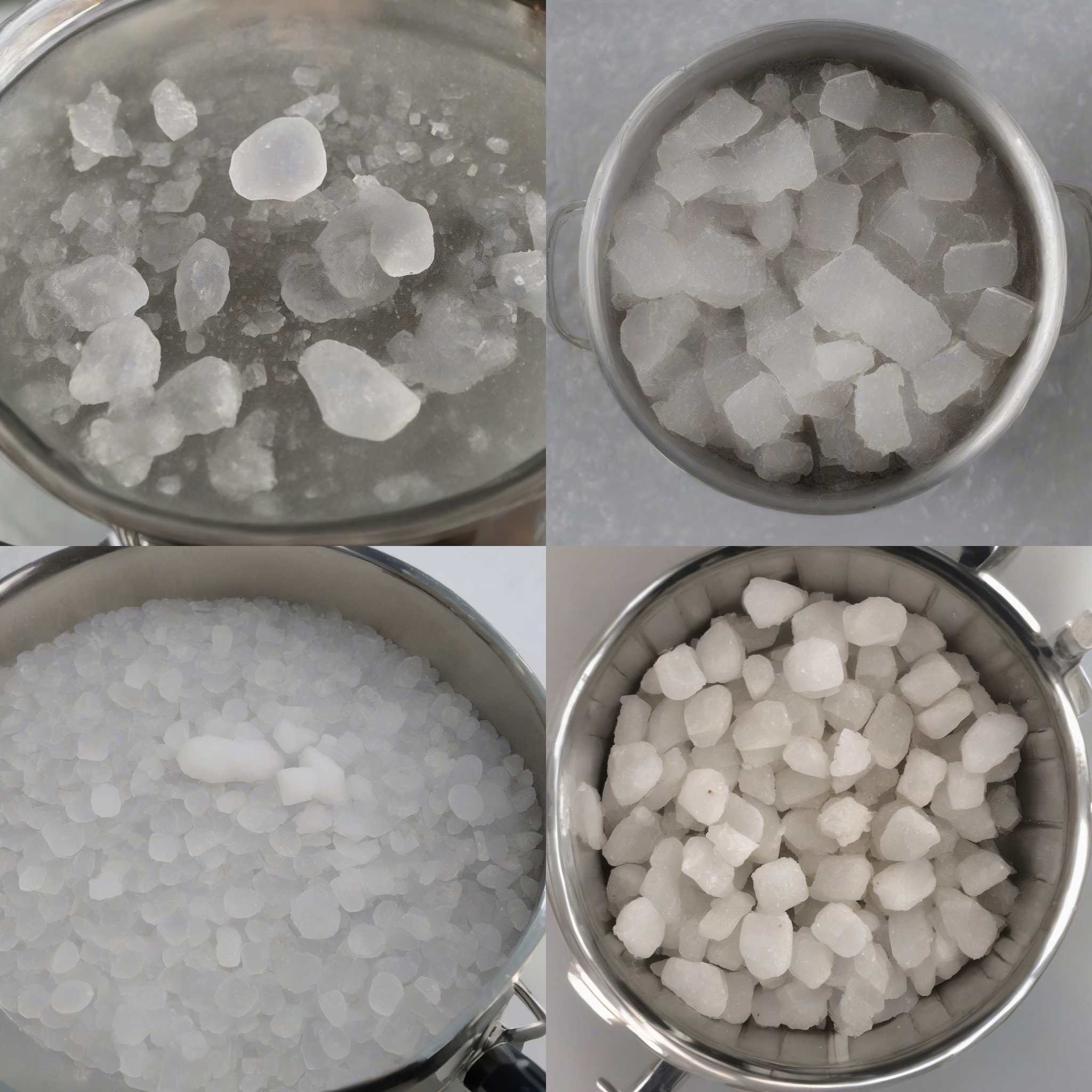 A pot of salted water heated to 100 degrees celsius