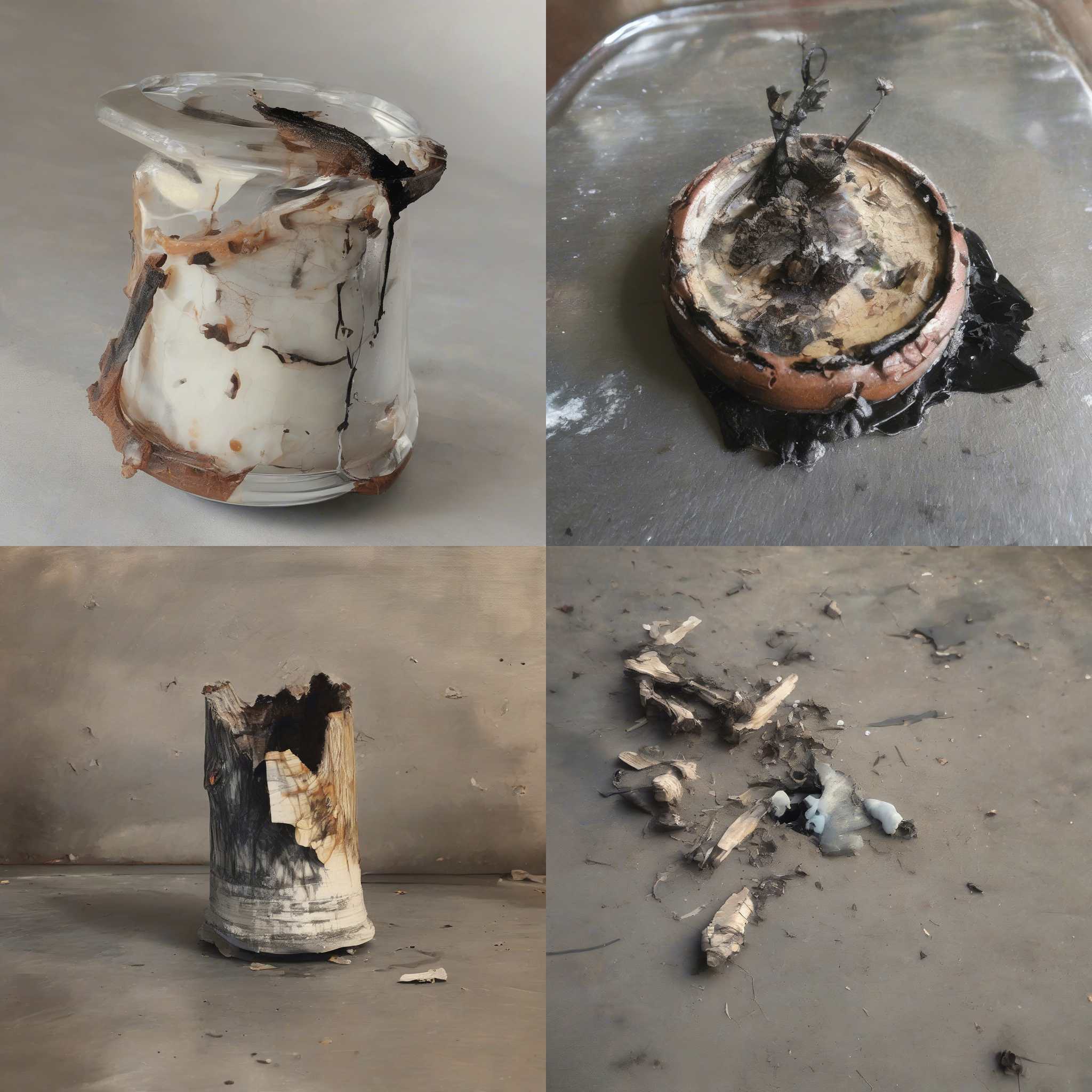 An almost burnt out candle