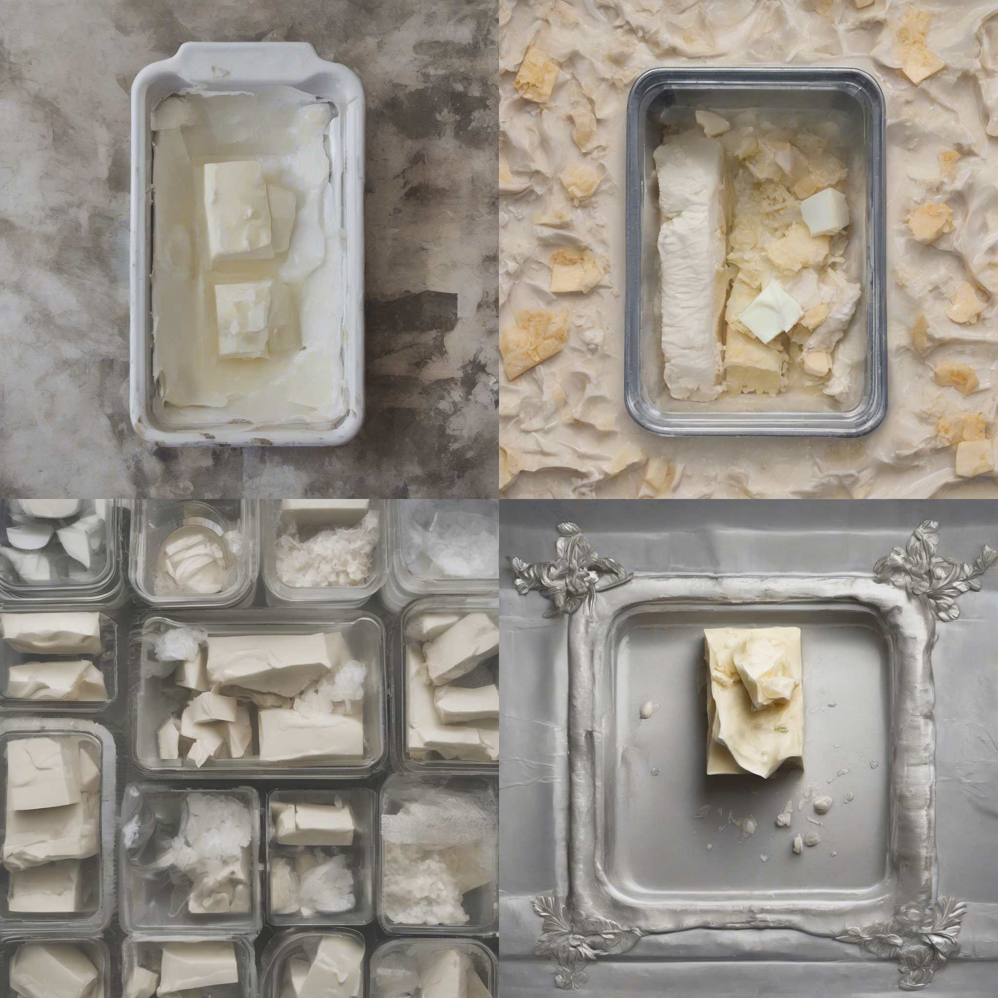 A piece of butter in a cold pan