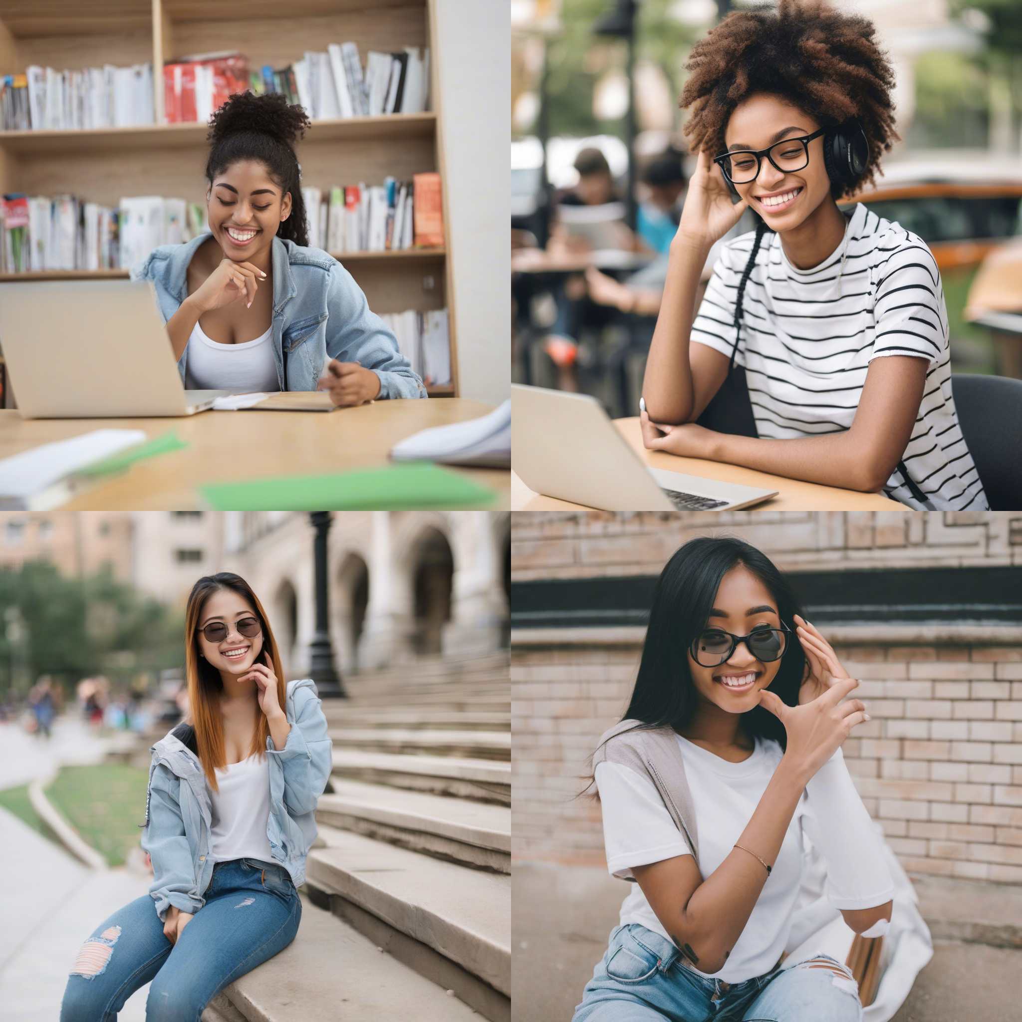 A college student making a call