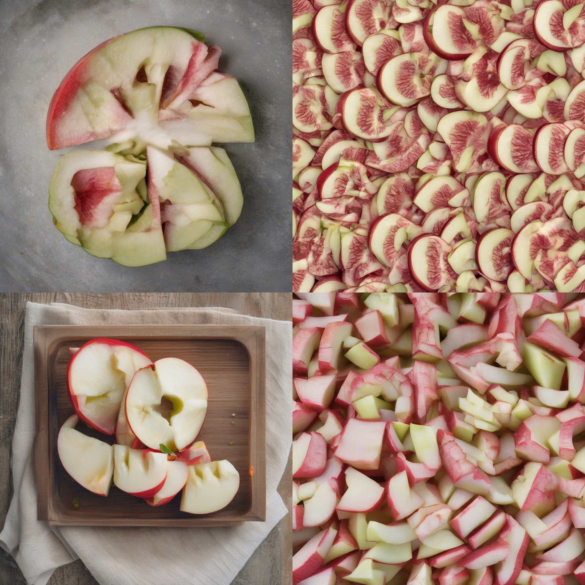 A freshly cut apple slice