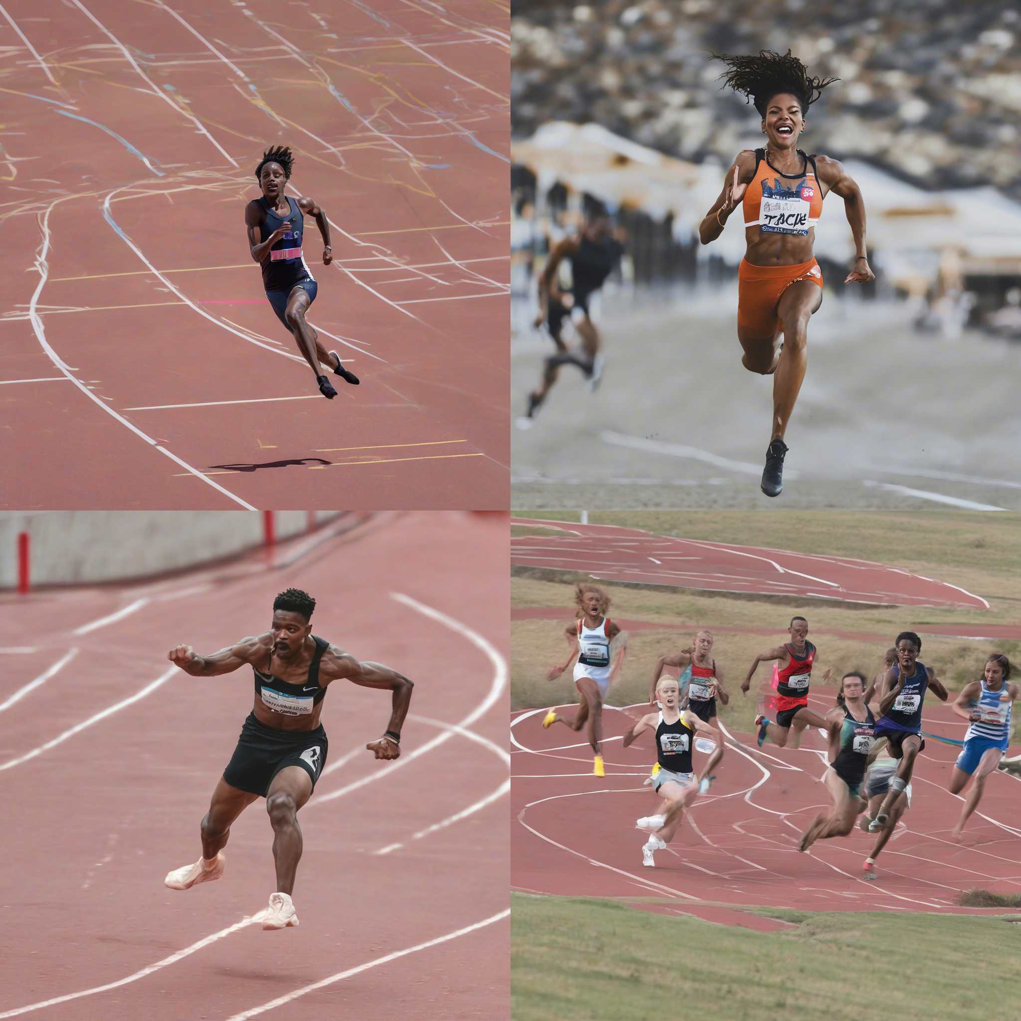 A track athlete competing in a race