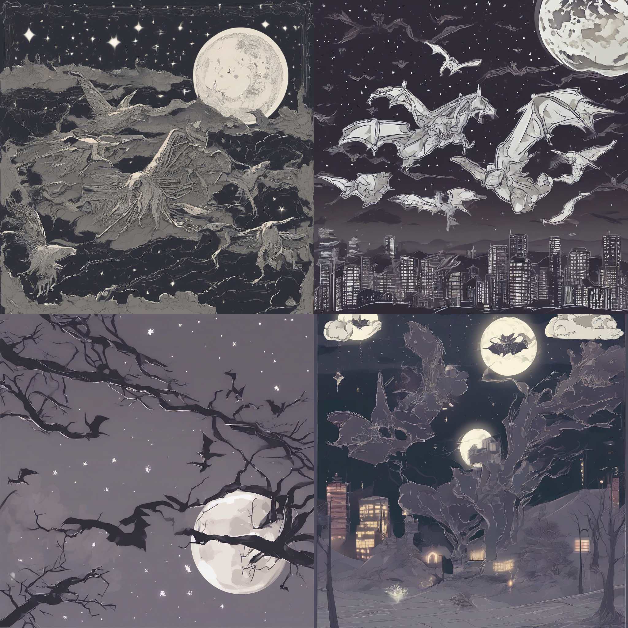 Bats during the night