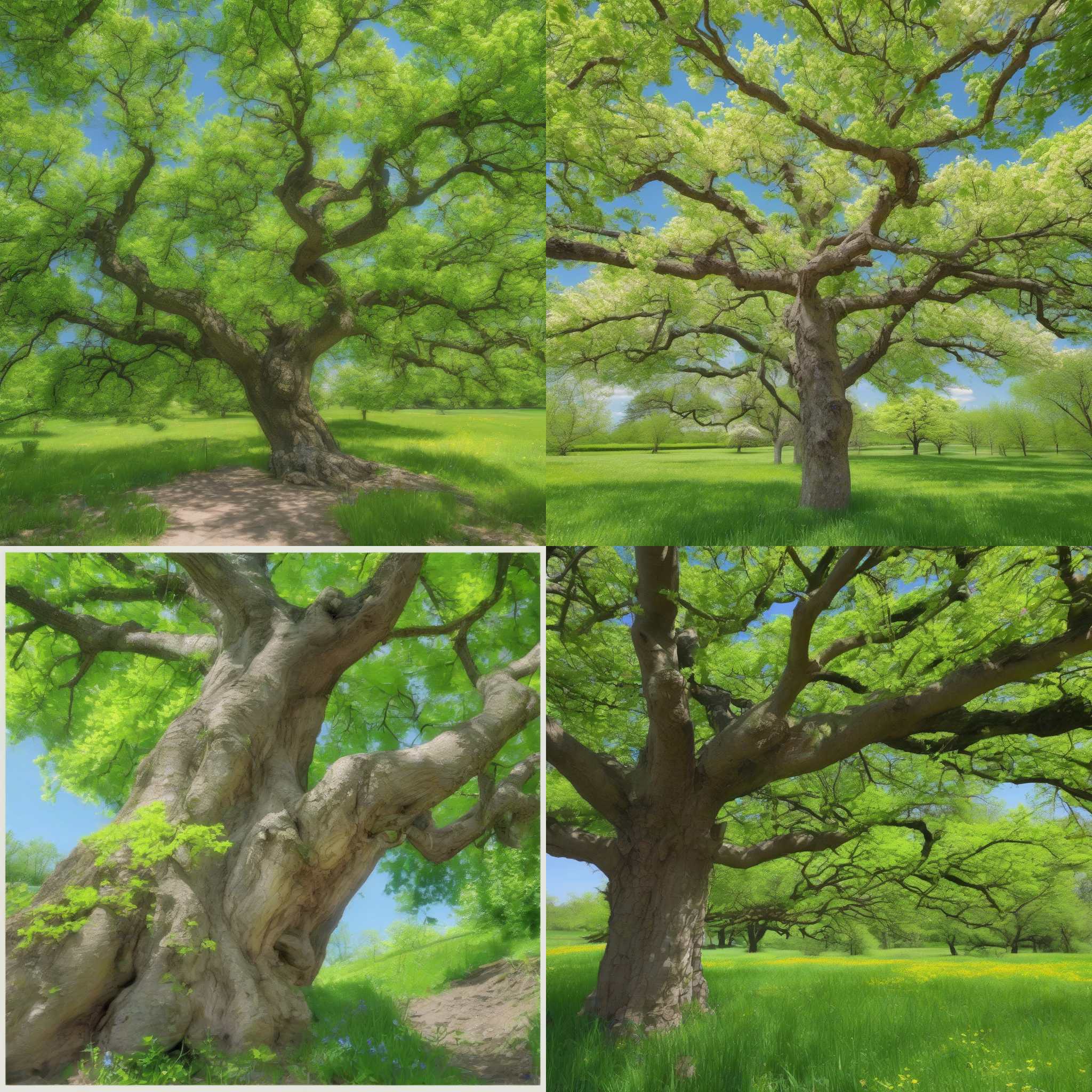 An oak tree in spring