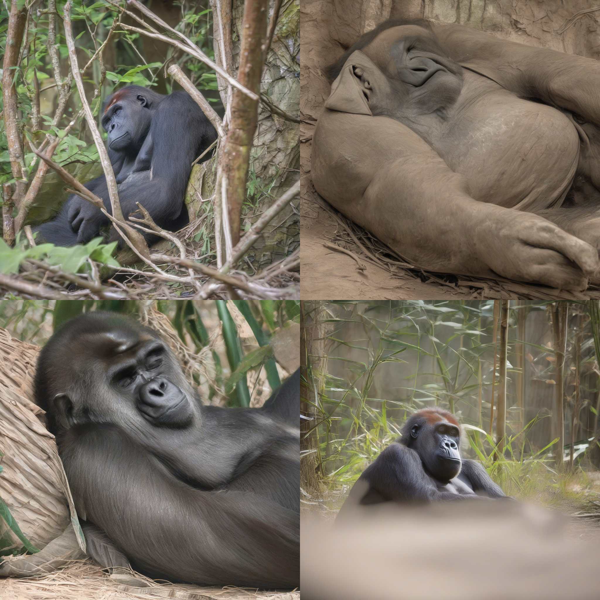 A resting gorilla