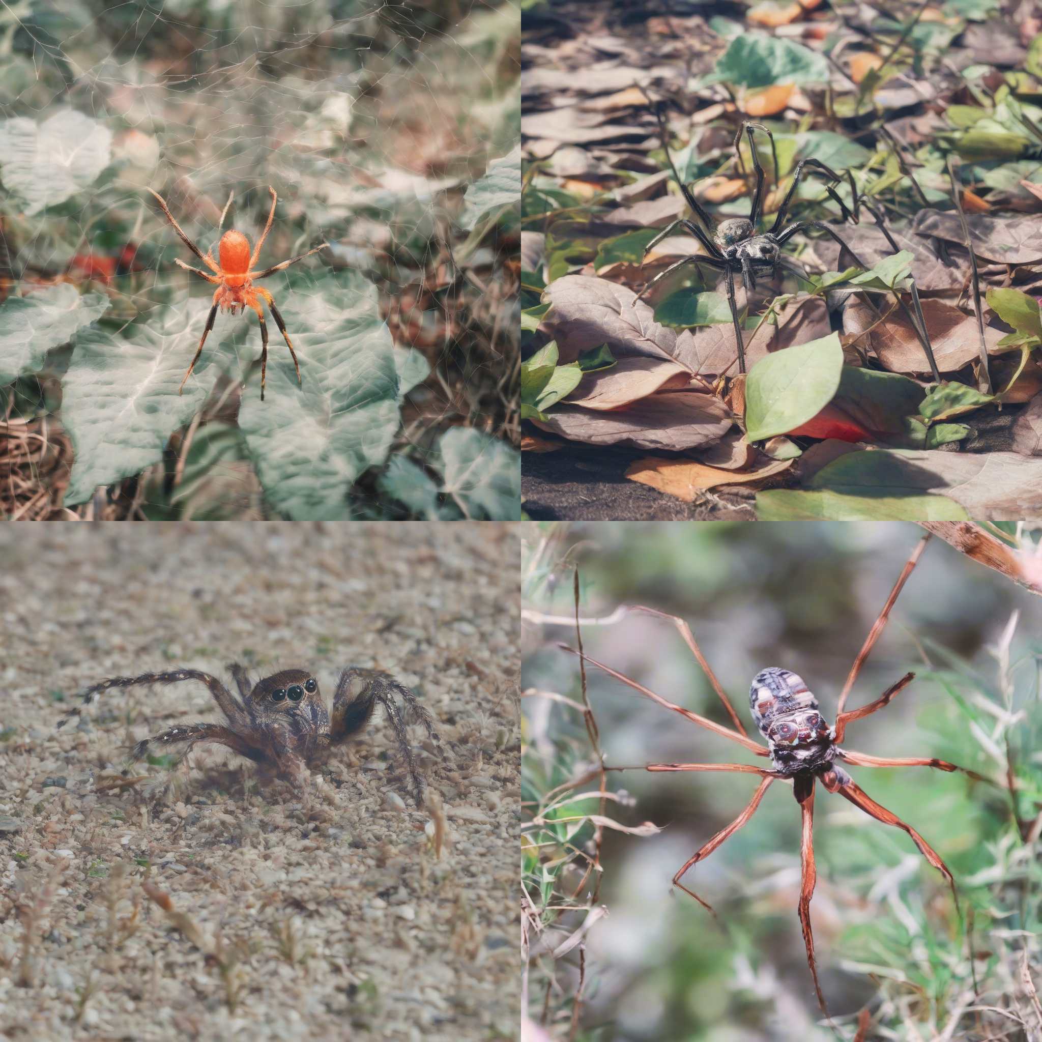 A spider exploring its surroundings