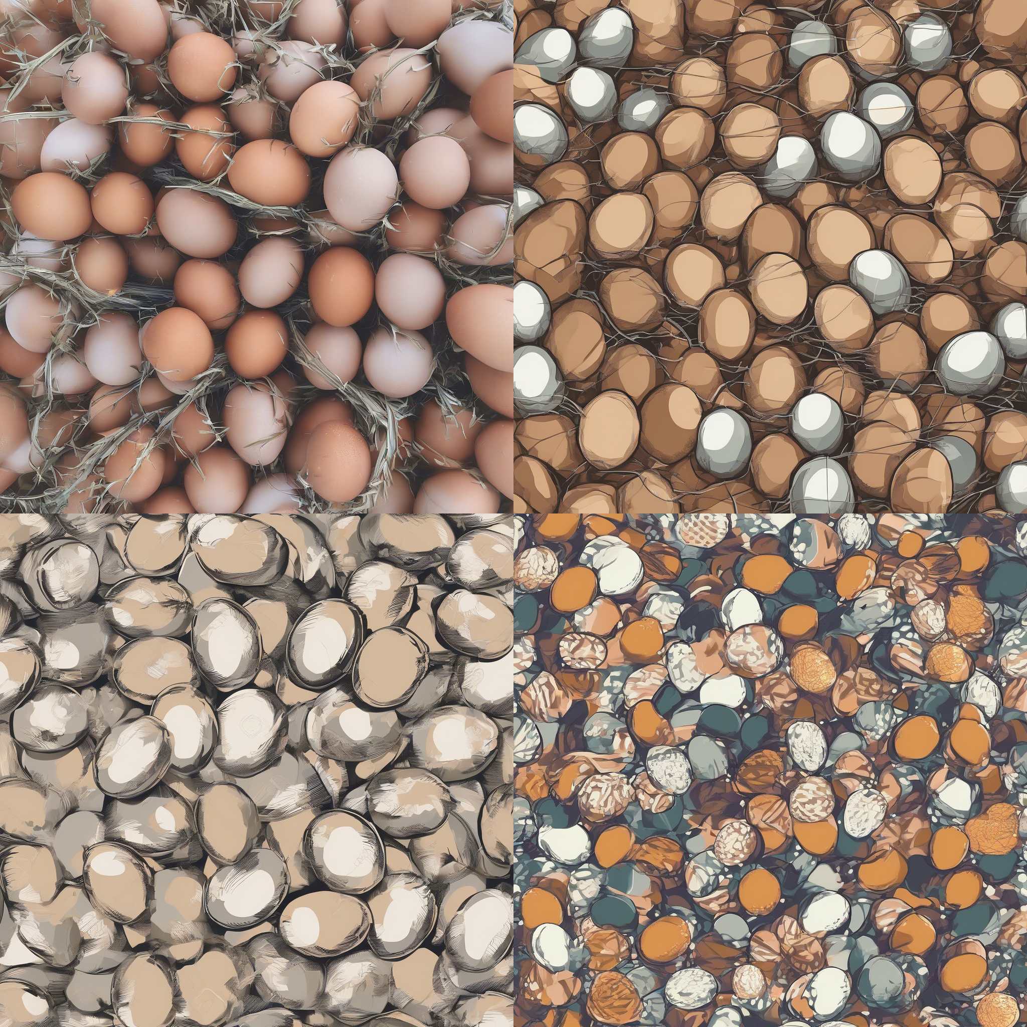 Freshly laid eggs