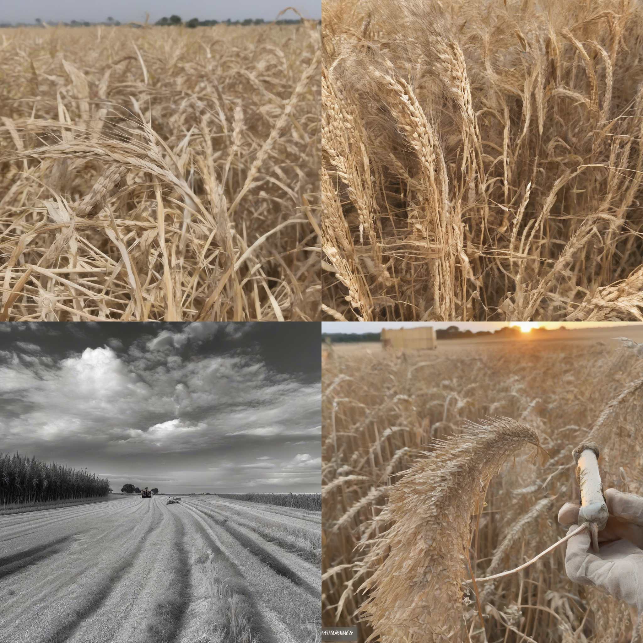 A wheat field during harvest